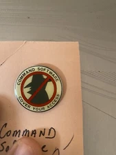 VINTAGE COMMAND SOFTWARE COVER YOUR ACCESS TAC PIN 1” RARE