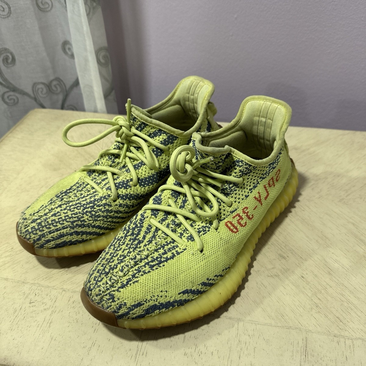 Yeezy 350 V2 Semi Frozen Yellow size 8 Adidas Yeezy Boost V2 Semi Frozen Yellow Review and On Foot  main image 4