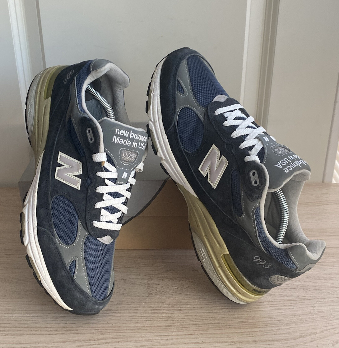 RARE 🔥New Balance 993 Navy Blue White Made in USA (MR993NV RARE 🔥New Balance 993 Navy Blue White Made in USA (MR993NV