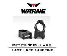 Warne Maxima Steel Fixed Ring 1" Extra High Matte Scope Rings 203M