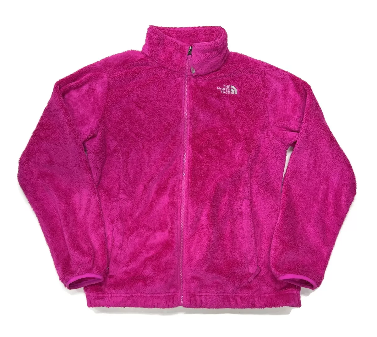 Pink fuzzy north sales face jacket