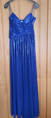 Ballkleid Abendkleid Hochzeit neu, lang, Größe 34,  S ,blau metallic Marie Lund