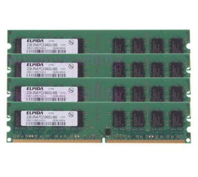 Elpida 8GB 4x 2GB PC2-6400 DDR2 Memory Fr Dell OptiPlex 740 745 755 760 760D 960