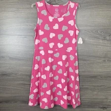 Wonder Nation Girls (XL 14-16) Pink With Hearts Play Dress