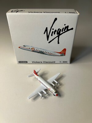 Schabak 1:600 Virgin Airways Vickers Viscount Rare