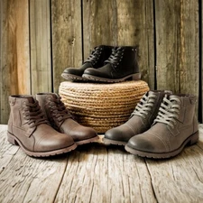 Polar Fox RONNY Men's Motorcycle Hiking Combat Boots