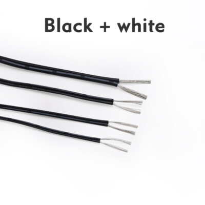 Twin 2 Core PVC Cable 30-16AWG Thin Wall Wire Automotive Red Black Round Profile