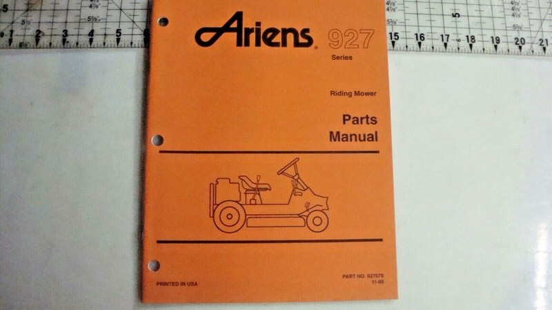 ARIENS 927 RIDING MOWER OWNER PARTS MANUAL COLLECTOR VINTAGE OEM 027570