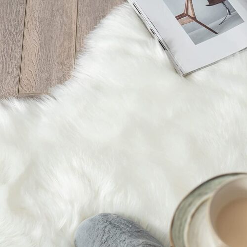 Latepis Faux Fur Sheepskin Area Rugs Soft Shaggy Carpet for Living Room Bedroom - Picture 130 of 219