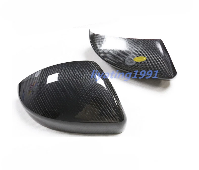 Tapas de cubierta de espejo retrovisor lateral de fibra de carbono real para Jaguar E-PACE 2018-2021 Foto 2 de 4