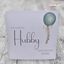 Personalised Male Birthday Card Hubby Husband Boyfriend Fiance Partner Son