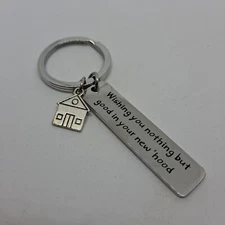 New Homeowner Gift Keychain Key Ring Metal Homeowner