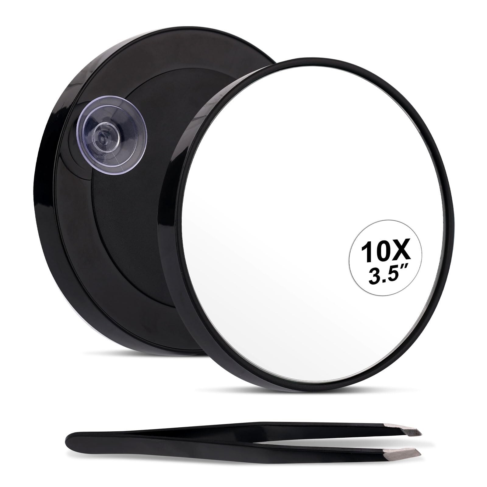 10x Magnifying Mirror with Suction Cups for Easy Mounting