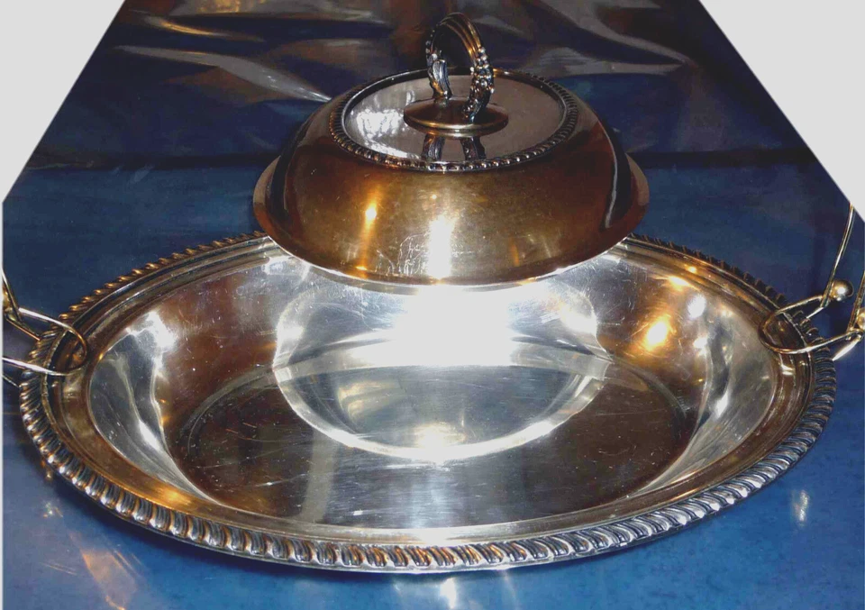 Rogers Eagle Star vintage años 70 Mundial Hamilton ON. Plato para servir 2215, .42 Foto 2 de 4