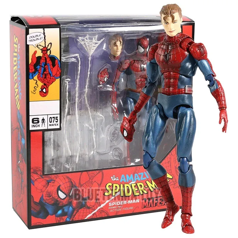 New Mafex No.075 Marvel The Amazing Spider-Man Comic Ver. Action Figure Box  Set