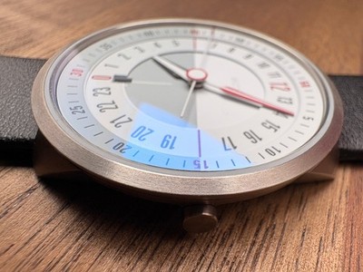 Botta TRES 24 Titan 40mm Quarz Ronda 515.24H 24h Anzeige Saphirglas neuwertig
