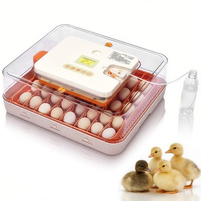 56 Egg Incubator with Auto Turning,Refill, Temperature & Humidity Control-Orange