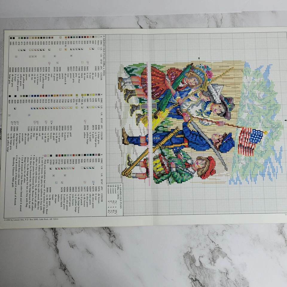 Leisure Arts A Grand Old Flag Cross Stitch Pattern 2387 Holiday Heirlooms Book 5 - Image 2 of 3