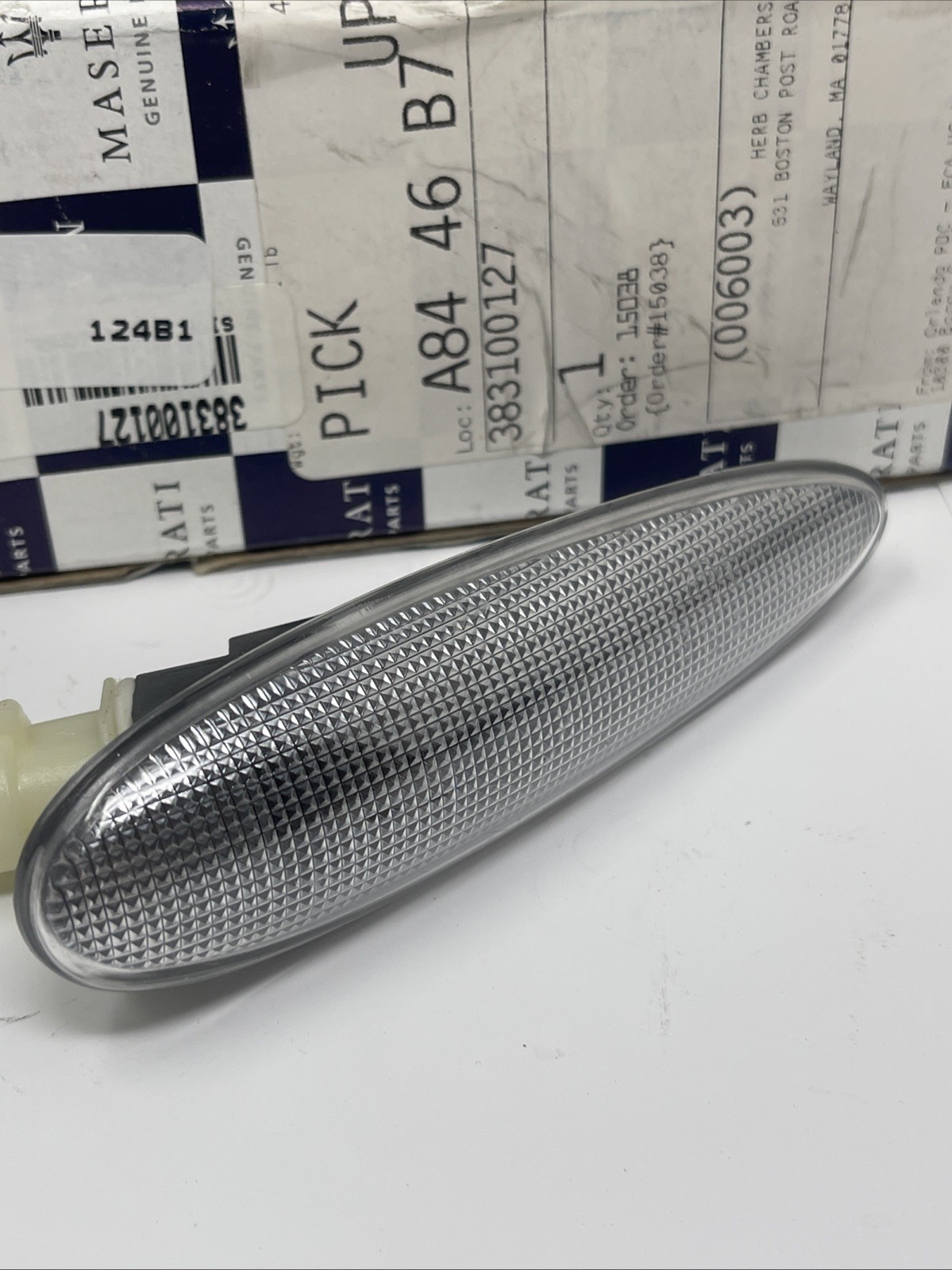 Maserati 3200-4200 - Side Fender Indicator Light - P/N 383100127, New OEM