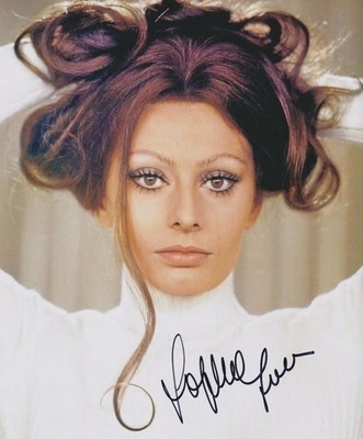 SOPHIA LOREN Original Autogramm signiertes 20x24 Großfoto Top Portrait