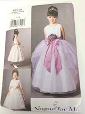 Girl's Vogue For Me V7891 Formal Dress Pattern Size 2 3 4