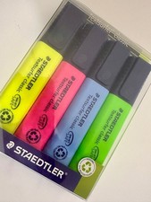 Staedtler Textsurfer Classic Highlighter Set of 4 Neon Colors   Original German