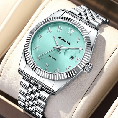 Luxury Men Watch Quartz Date Stainless Steel Waterproof Business Man Wristwatch