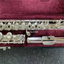Flute Jupite JFL-507R-II Open Hole 16 Keys C Tone silvering With Case Free Ship