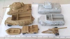 MARX DESERT FOX BATTLEGROUND LOT TAN TANK JEEP HOWITZER HALFTRACK 2 GERMAN WWll