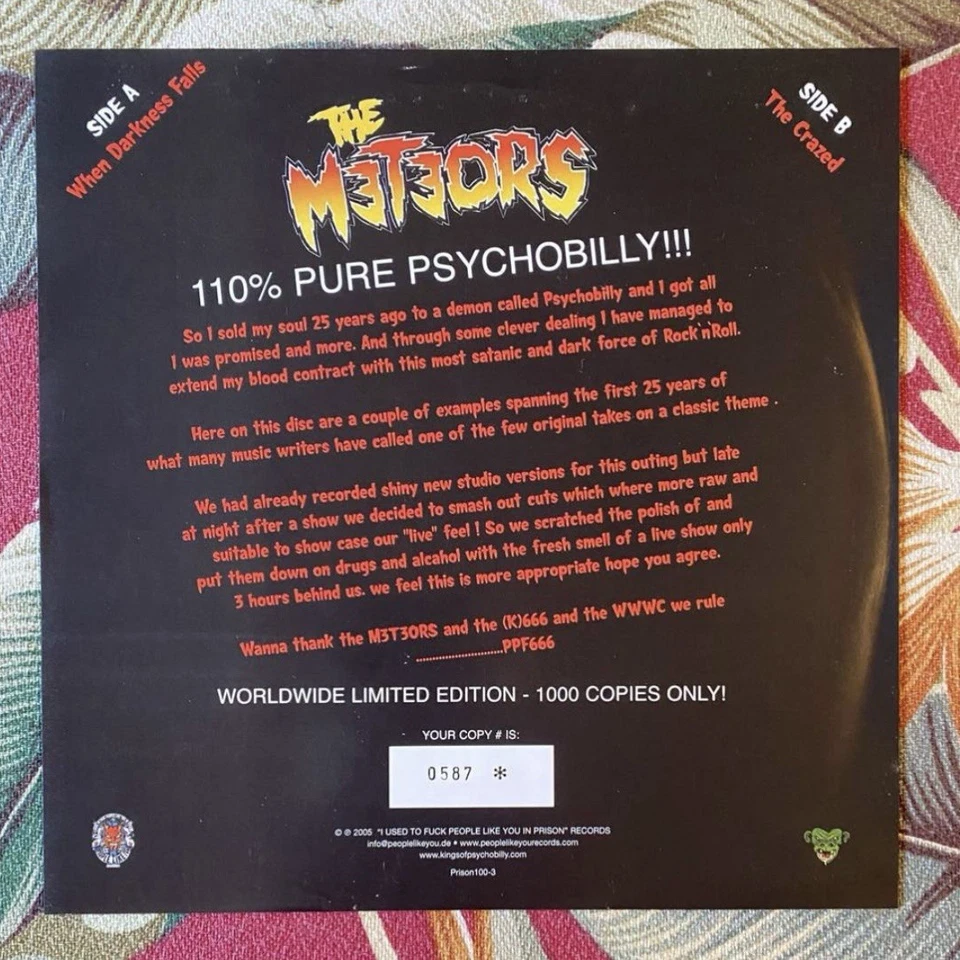 The Meteors – 25th Anniversary Psychobilly 7” - image 2 of 2