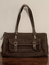 Vintage G.H. Bass Brown Suede Shoulder Bag