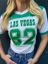 1982 VINTAGE 80s LAS VEGAS NEVADA SOUVENIR RINGER TEE T-SHIRT MEN SZ XS
