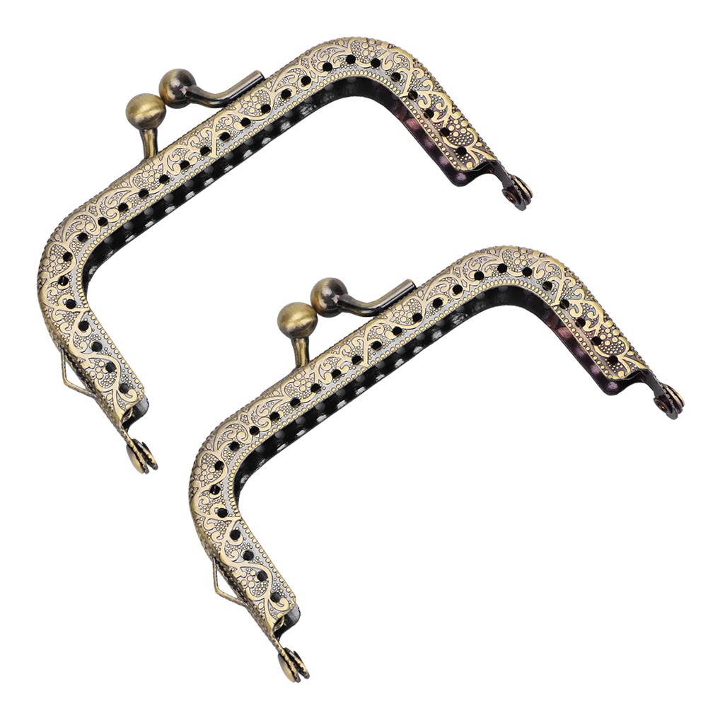 2pcs Green Bronze Handbag Handle For DIY Purse Crafting