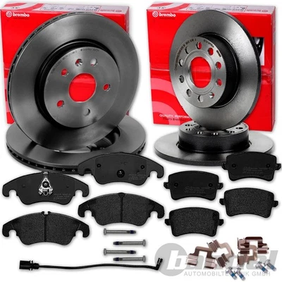 BREMBO Disques + Revêtements Avant + Arrière Convient pour Audi Q5 8R Bj - Photo 1/4