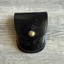 Don Hume C304 Plain Black Leather Cuff Case Regular Security and Hinged Handcuff