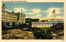 Vintage New Ocean House Swampscott Massachusetts Postcard Tichnor Bros