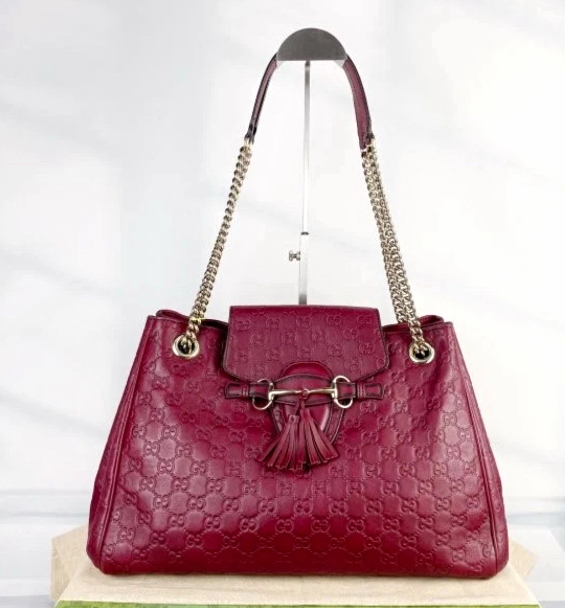 Gucci Leather Exterior Red Bags & Handbags for Women for sale | eBay