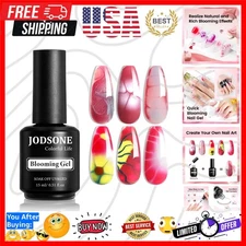 Clear Gel Nail Polish, 15ml for Spreading & Watercolor Effects, Floral Nail A...