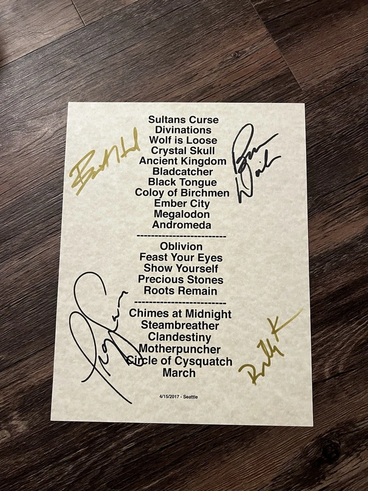 Mastodon Emperor of Sand Signed Poster. 11x17. Mint. Rare. Metal! In Hand - Image 2 of 2