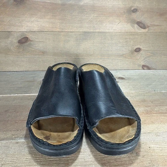 sandálias confortáveis naot rome feminino tamanho 39 sapatos couro preto slip on wedge - Imagem 4 de 4