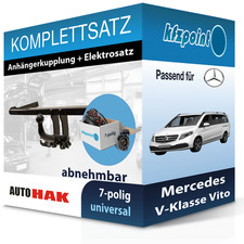AUTO HAK Anhängekupplung abnehmbar und E-Satz 7polig für Mercedes V Vito 14- FP