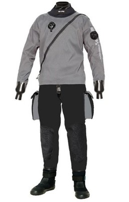 BARE  Men´s Aquatrek LTD Grey/black (with pockets) Trockentauchanzug