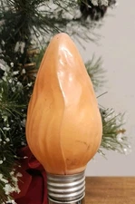 One(1) VINTAGE GE 25 WATT LARGE MAZDA FLAME LIGHT BULB TESTED WORKS