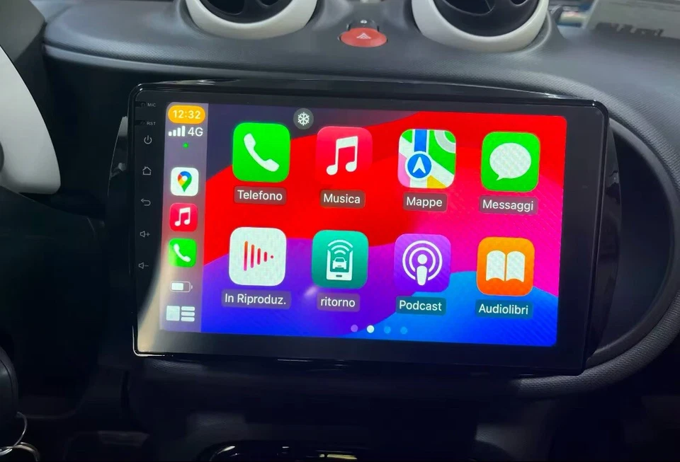 CARTABLET  SMART 453 2+32GB CARPLAY AUTO PER stereo navi AUTORADIO 9'' ANDROID - Immagine 4 di 4