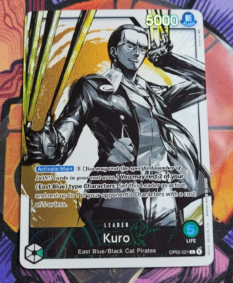 Kuro OP03-021 L Leader Alternate Art One Piece Card English | eBay