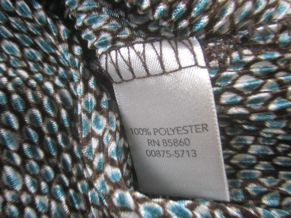 Blusa Christopher & Banks para mujer multicolor sin mangas brillante dobladillo en capas XL Foto 4 de 4