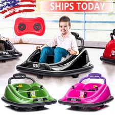 12V Kids Bumper Car Kids Ride On Twins Motor w/ Remote Control LED 360  Rotation