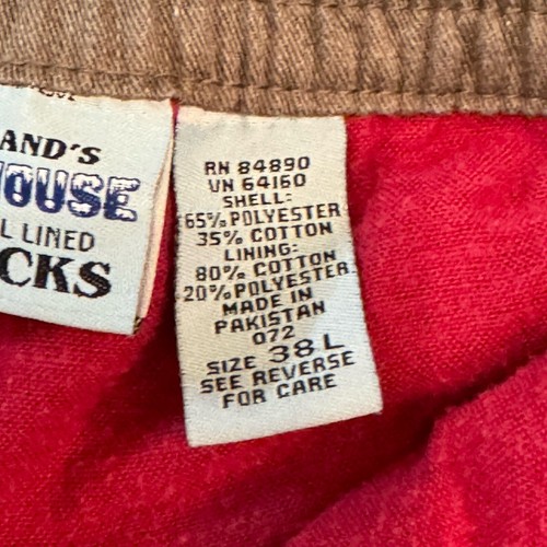 Haband's Men's Pants 38L Gray Ice House Flannel Lined Outdoor Winter Workwear - Picture 9 of 11