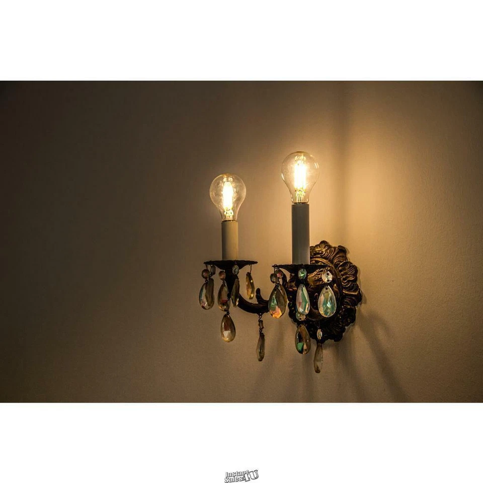 60-Watt Equivalent G16.5 Globe Dimmable Clear Glass Filament Vintage LED Light B - Image 3 of 4