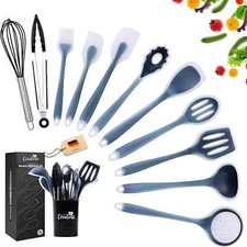 Silikon Geschirrset Kochbesteck Küchenutensilien 12-tlg Küchenhelfer Set Küche